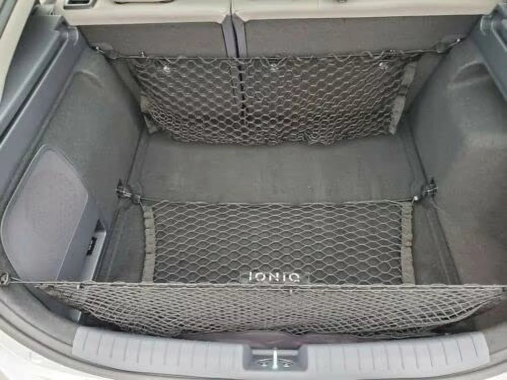 – IONIQ Nets Style Premium Trunk Cargo Organizer Elastic (Qty.3) Cargo Car for for – & Compatible IONIQ Nets – Mesh Trunk EA 2017-2019 Floor Hatchback Envelope Organizer 2 HYUNDAI EACCESSORIES HYUNDAI