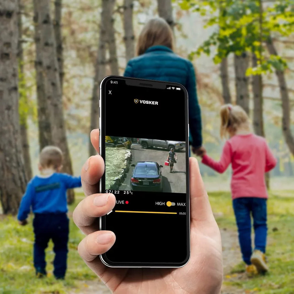 Security Outdoor 4G-LTE View Live Cellular V300-US Camera Powered VOSKER Solar