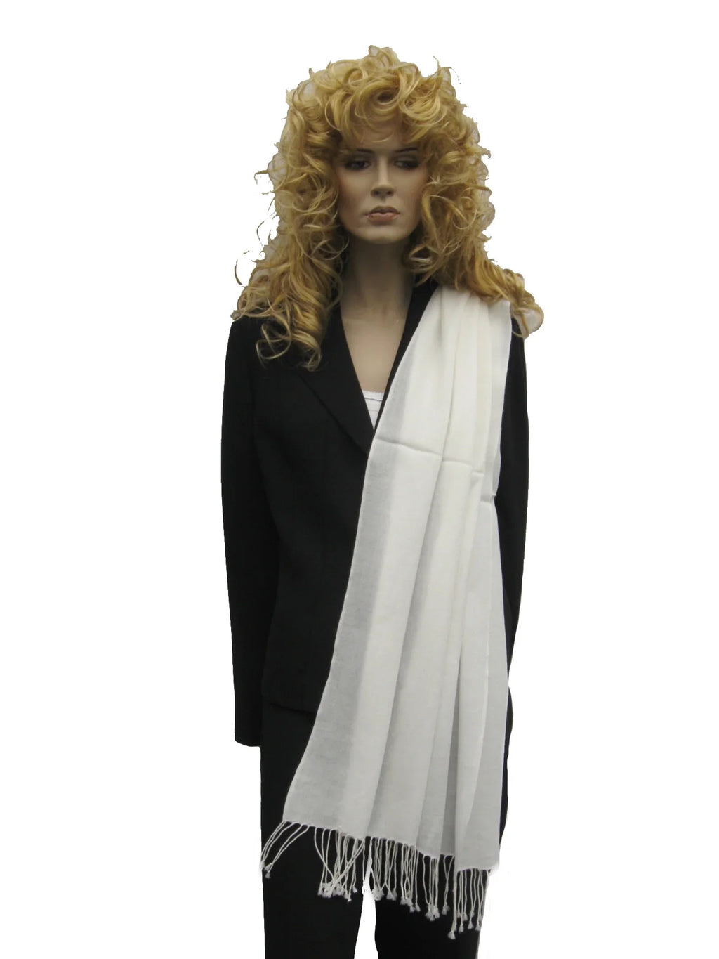 Shawl) Shawl/Cashmere Shawl/Shawls/Scarf/Scarves/Wrap/Stole/Muffler/Cape/Ruana/Blanket/Throw/Pashmina Regular Scarf/Wool/Silk (Cream/Ivory
