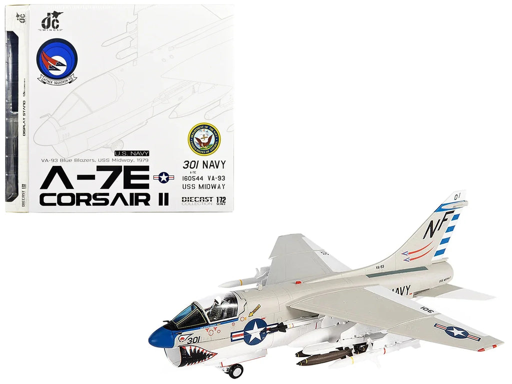 Wings Blue "VA-93 (1979) United A-7E Attack Blazers 1/72 Aircraft Vought Diecast JC States Midway" Model Navy Corsair II by USS