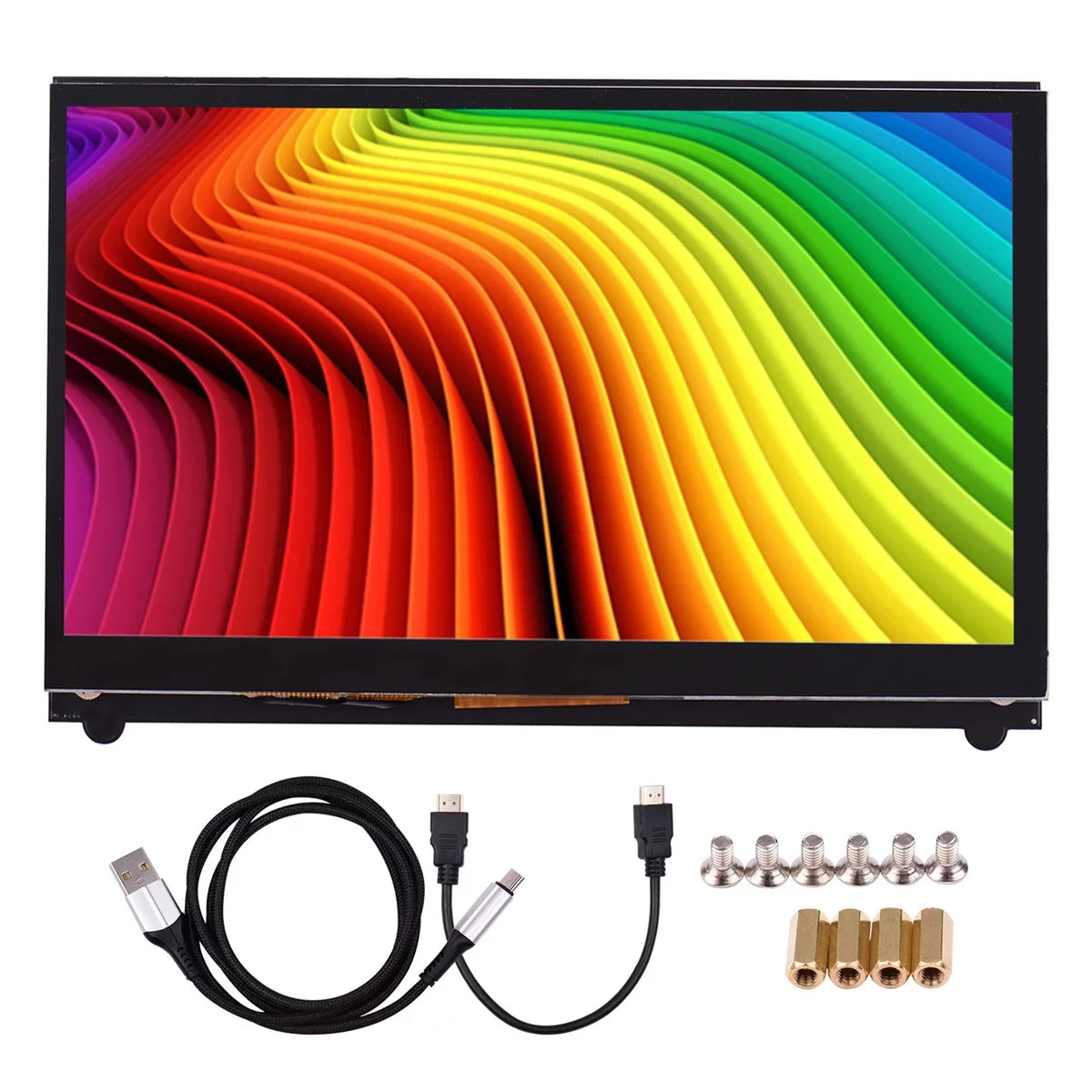Touchscreen with Raspberry Capacitive Educational Htovila Inch Small Display IPS with Compatible Interface USB Tool 1024*600 Pi 7 Resolution Portable