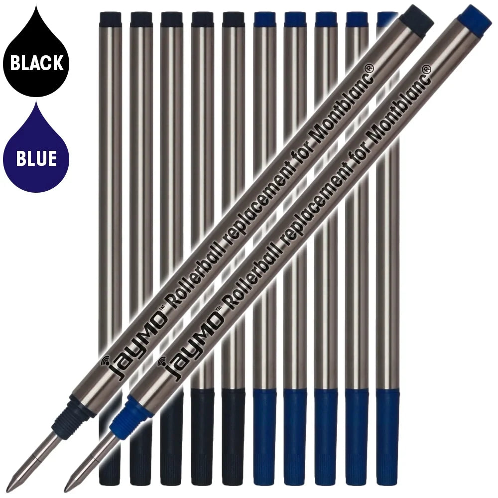 Pen Replacement 105158/105159 - 4.44 / Blue 113 in - + 6 Montblanc mm Measures 6 - Rollerball Jaymo Refill Black for Long
