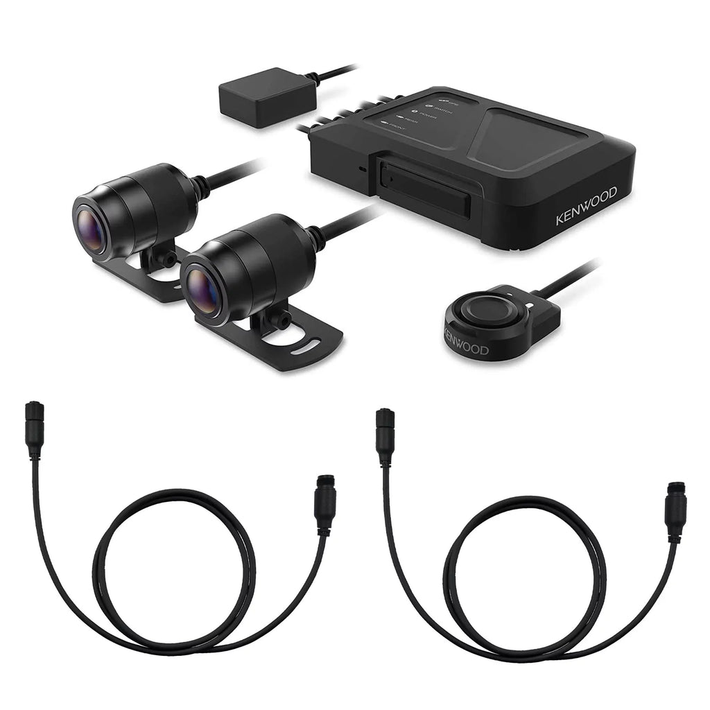 Extensional Cam HD GPS and 2 Kenwood Dash Rear-View Camera with Cable STZ-RFCC500 with 16ft STZ-RF200WD (5m) Kenwood Motorsports