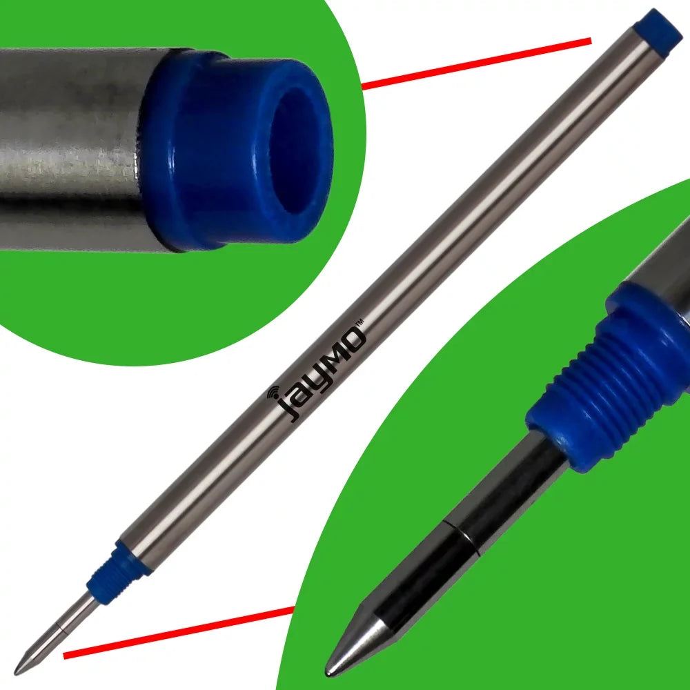 Pen Replacement 105158/105159 - 4.44 / Blue 113 in - + 6 Montblanc mm Measures 6 - Rollerball Jaymo Refill Black for Long