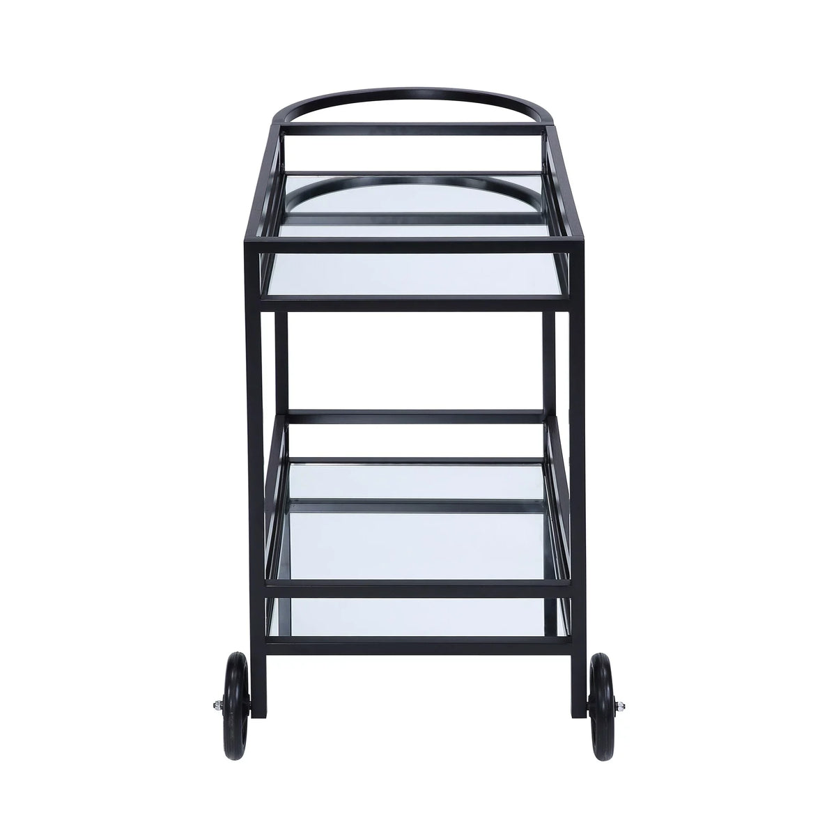 Black Metal Finish & Kitchen Cart, Carts Serving BESTCOSTY Wood