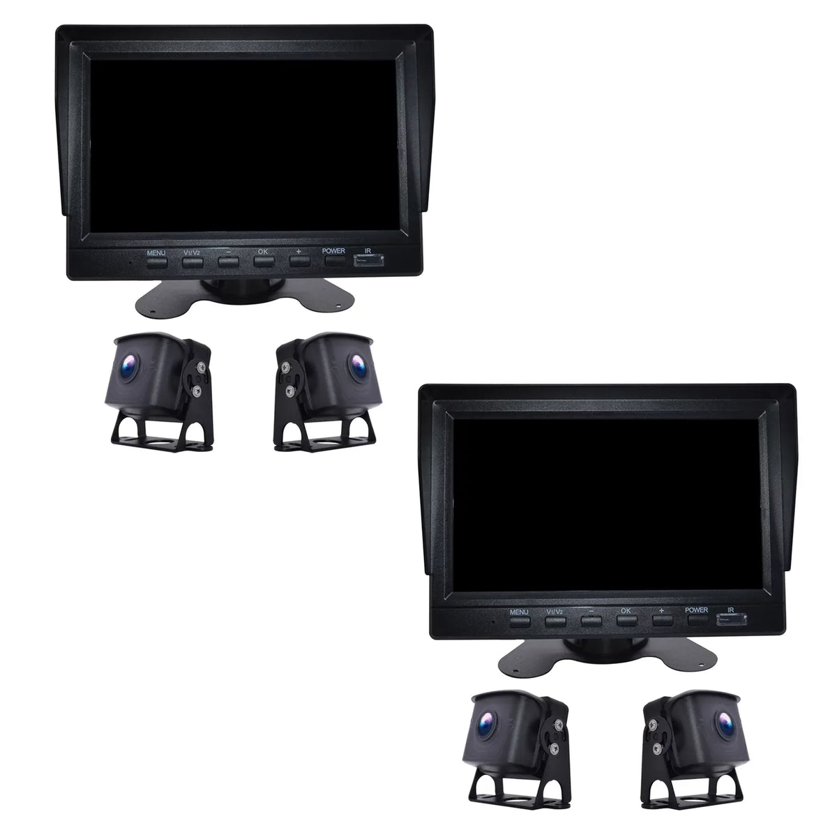 for Camera with Backup DVR RV Monitor Driving 7" Video BSD Bus+2 Truck Recorder