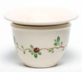 Pot Watering, African - Ceramic Violet 2pc Self Cranberry Painted Hand