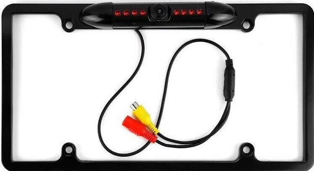 Plate Night Black Backup Car US 8 Vision License Rear Frame IR View New Camera 12V