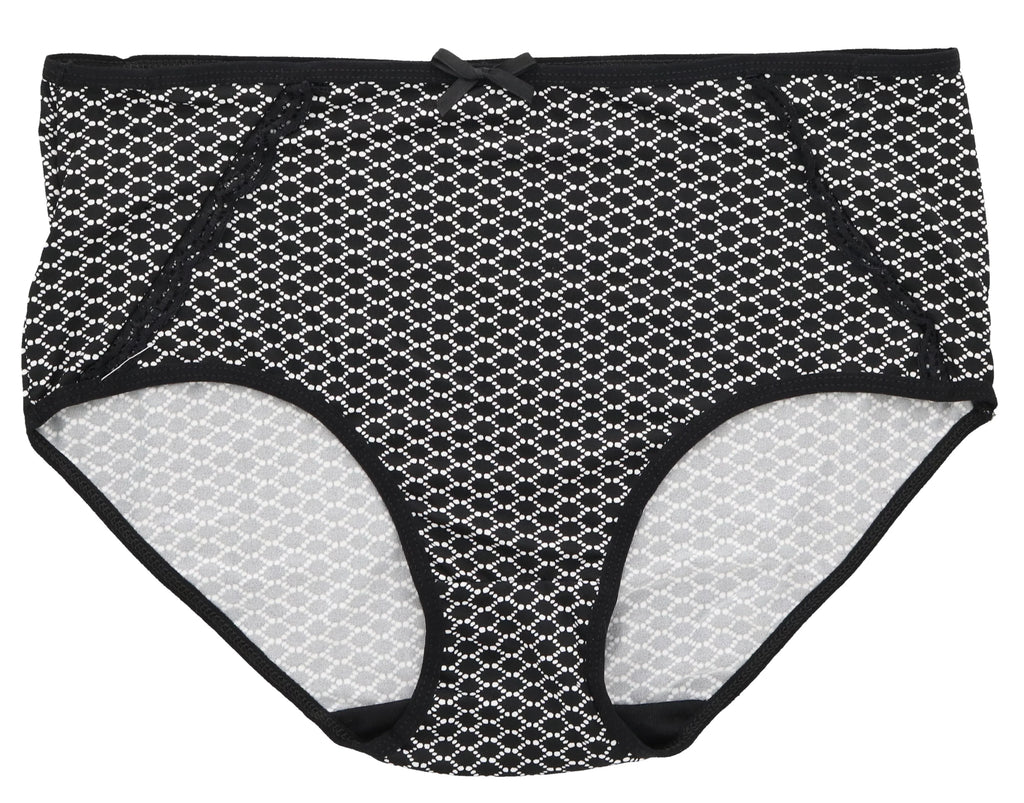 Panties Florals) Rise Hot Burke (X-Large, (5Pr) Women's Classic Plus Sexy Black Delta Pink Size Intimates Brief High
