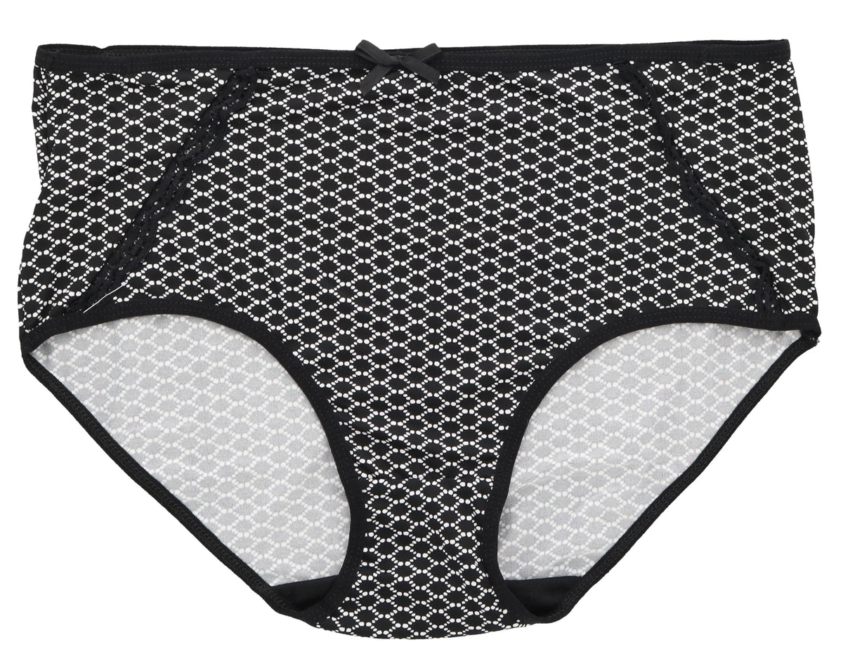Panties Florals) Rise Hot Burke (X-Large, (5Pr) Women's Classic Plus Sexy Black Delta Pink Size Intimates Brief High