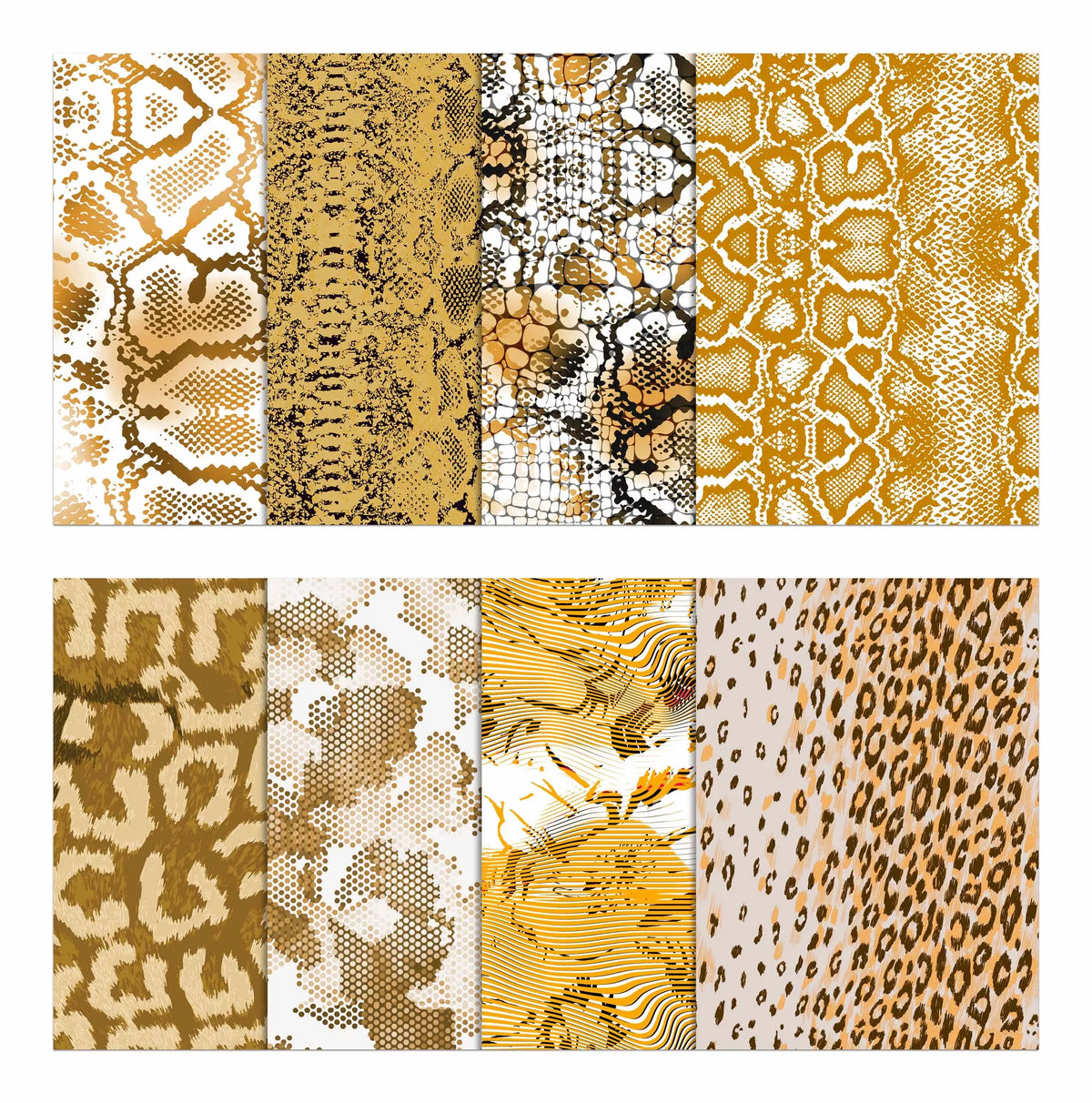 Quarter Bundle SkinPrint 22"DIY Soimoi 8 -Animal (Yellow) CottonPre-Cut Fat Quilting 18"x Patchwork-100% Fabric Pc
