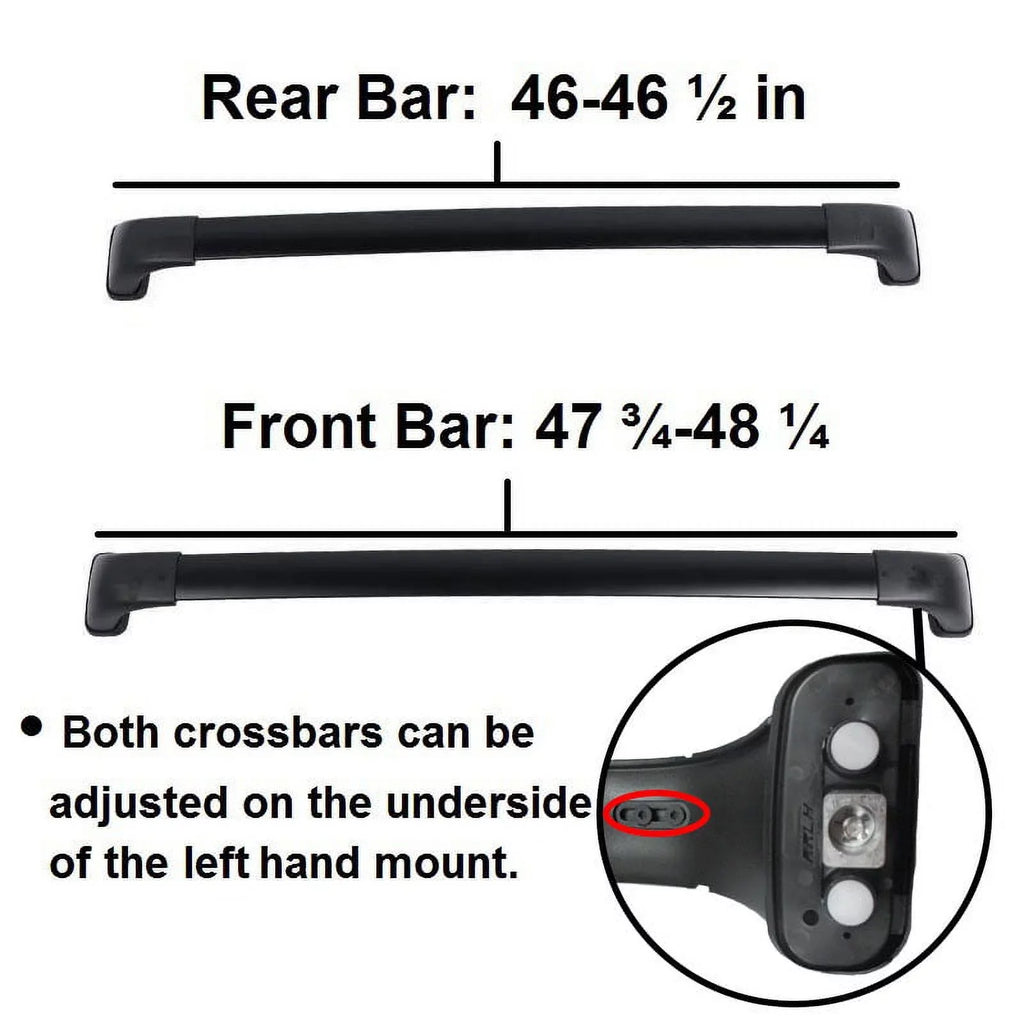 a Toyota of Rack Set Crossbars Black Replacement 2pcs, Limited Aluminum SE 2014-2019, Roof XLE Limited Top Platinum Rack Highlander For Cargo BRIGHTLINES