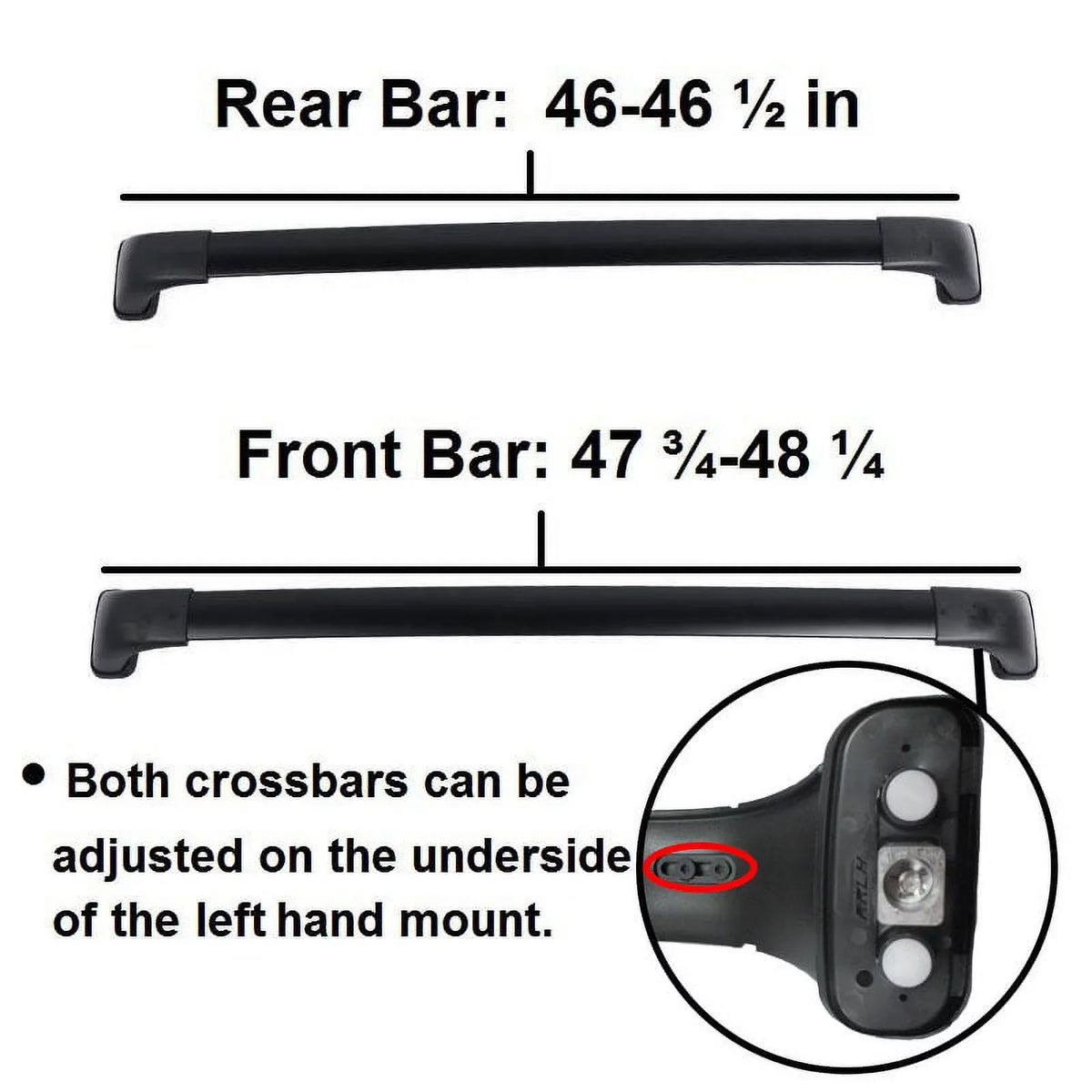 a Toyota of Rack Set Crossbars Black Replacement 2pcs, Limited Aluminum SE 2014-2019, Roof XLE Limited Top Platinum Rack Highlander For Cargo BRIGHTLINES