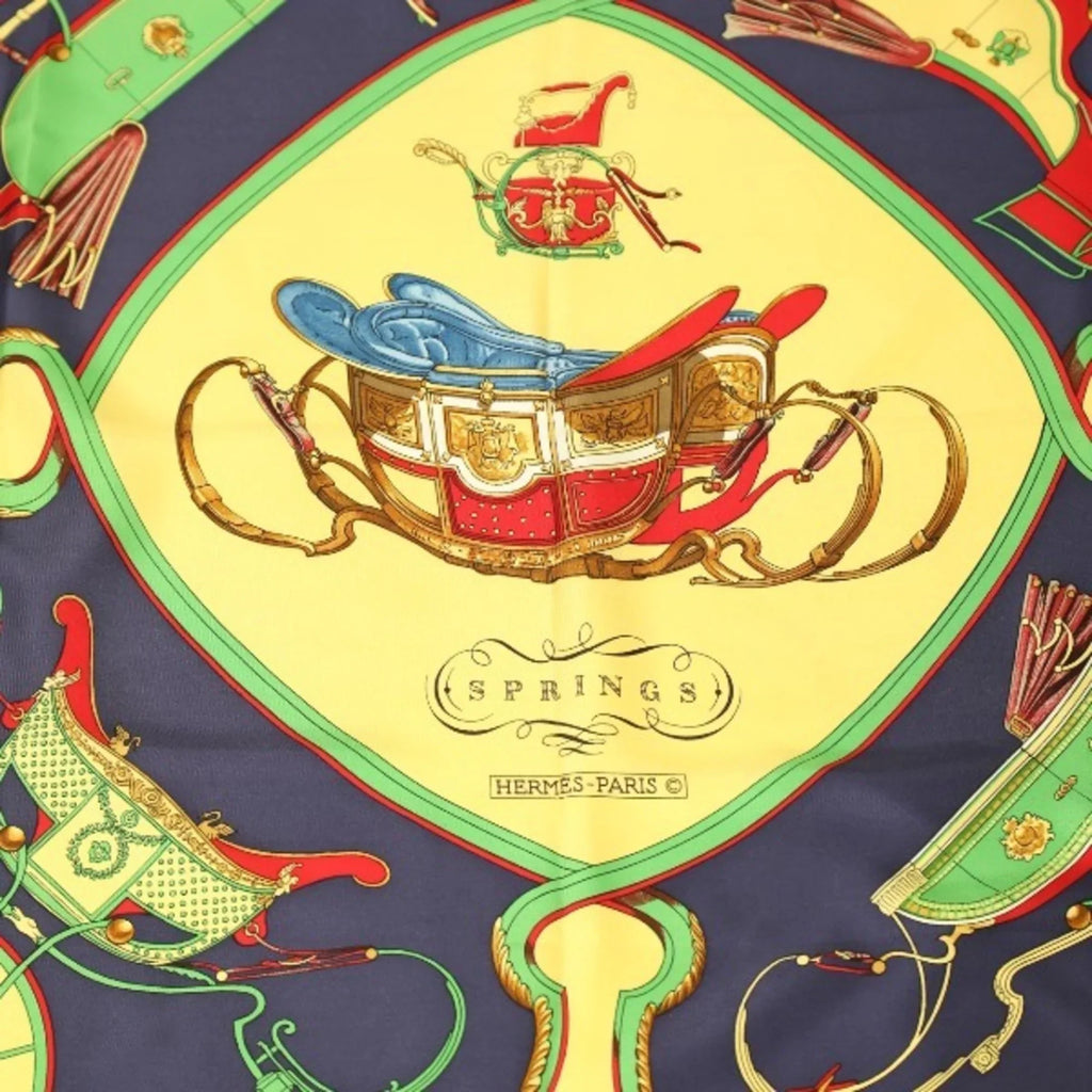 Pre-Owned Scarf HERMES Carre90 Yellow Hermes (Good) SPRINGS