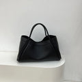 Nvzi Oversized Women,Slouchy Bags,Genuine Bag Leather Shoulder Leather Tote Capacity Work for Vegan Large Bag（Black） Tote