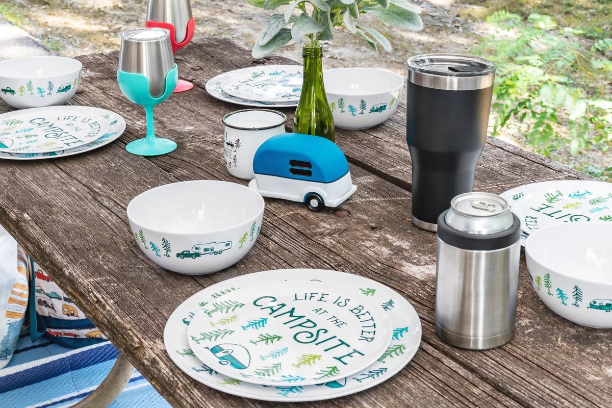 a Camco Stems, and 18/8 at Grade Campsite (53068) Life Comes 4 Tumblers Removable in Construction, is Size Insulated | Steel Features a Wine the Kitchen Colorful Stainless Better Vacuum 8oz