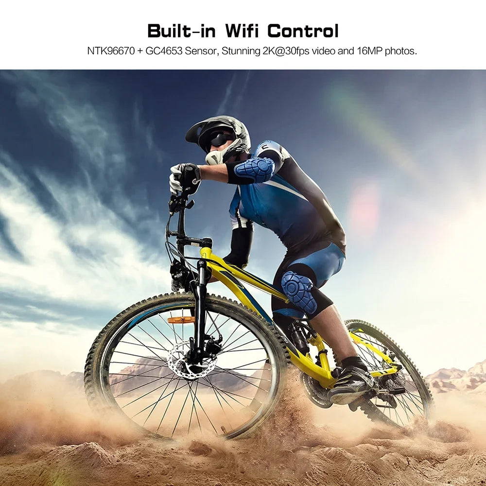 Helmet Head Waterproof 4K SOOCOO mounted WiFi APP Camera, Camera