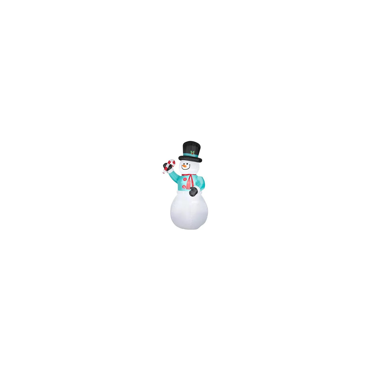 LED with Inflatable 12 Snowman Gemmy Candycane ft.