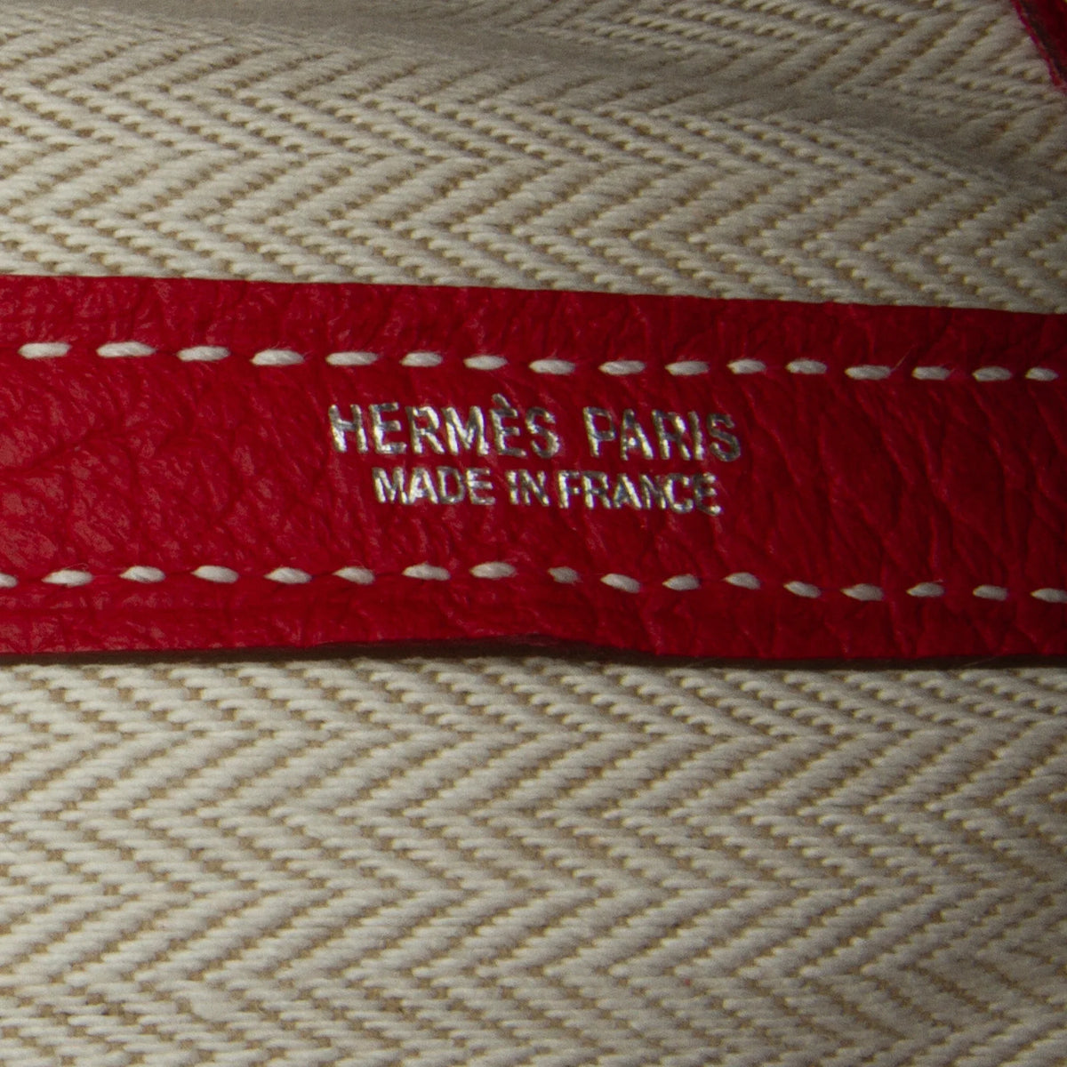 Negonda Bag Authenticated Tote Party (Good) Hermès 36 Red Unisex Pre-Owned Calf Leather Garden