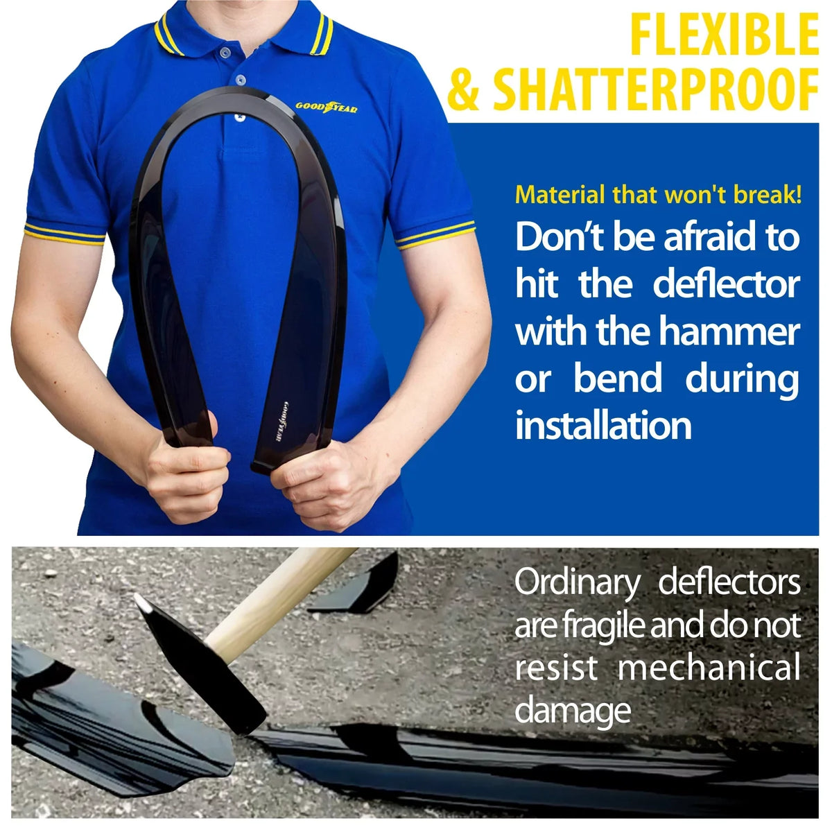 Deflector, Visors Subaru Accessories, in-Channel Deflectors pcs Cars, Goodyear 4 Car Shatterproof Vent Rain for 2017-2023, Guards, 2018-2023/Impreza - GY003477 for Crosstrek Window Window Hatchback XV