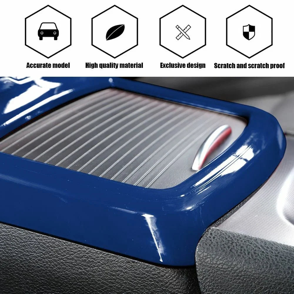 Trim Cup Holder Teledu Panel Inner Central Blue + Console Cover