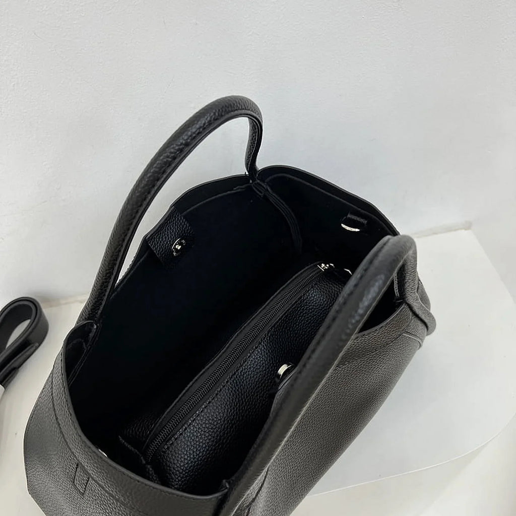 Nvzi Oversized Women,Slouchy Bags,Genuine Bag Leather Shoulder Leather Tote Capacity Work for Vegan Large Bag（Black） Tote