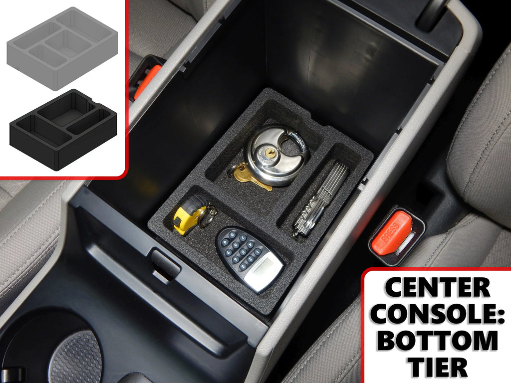 Hyundai Tucson Hand Auto Red Center (Without Anti-Rattle 2 Console Compatible Inserts Vehicle 2016-2019 Black Set Brake) Piece with Organizer Hound Stacking
