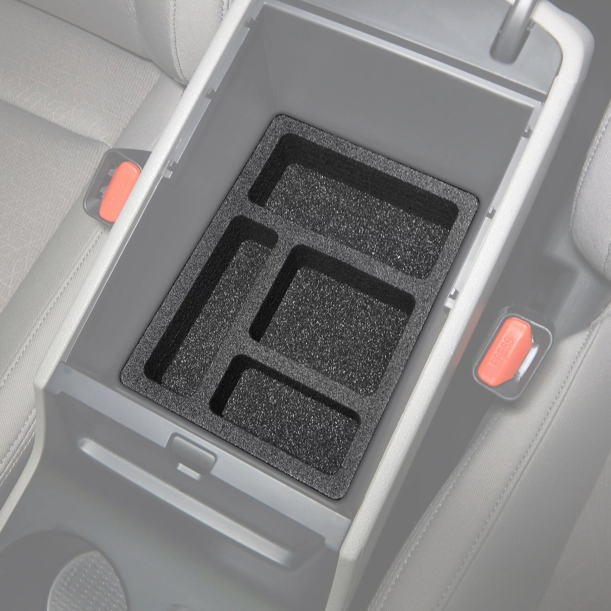 Hyundai Tucson Hand Auto Red Center (Without Anti-Rattle 2 Console Compatible Inserts Vehicle 2016-2019 Black Set Brake) Piece with Organizer Hound Stacking