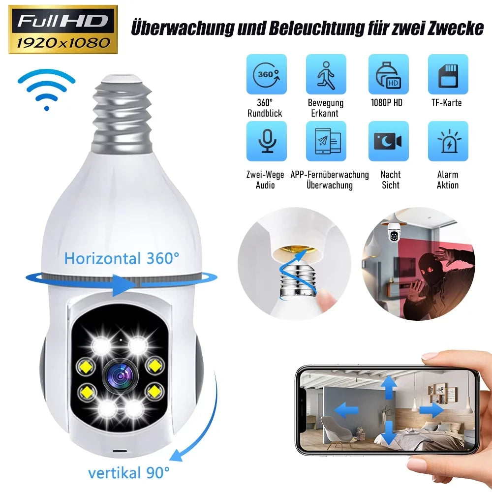 with Camera, Security Motion Bulb Cameras WiFi Vision Kepeak Home Detection, Clear