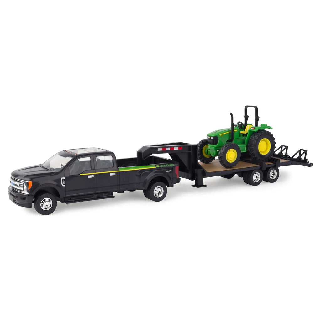 Toy Deere Tractor, & Truck 1:32 Scale 2017 F350 5075E Toy Ford Set, Tractor John And