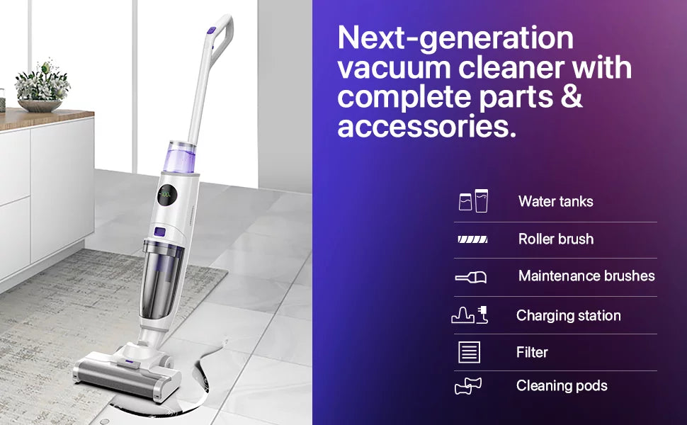 Nano Wet with Vacuum in 3 1 & technology Cleaner Lunaglow Self-cleaning Dry