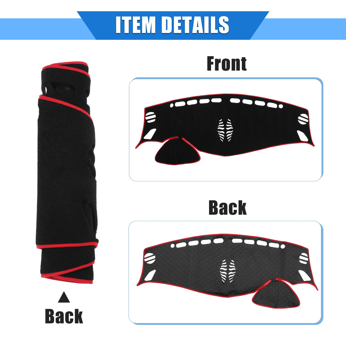 Console 2010-2015 Center Car Polyester Cover Bargains Nissan Red Dashboard Protective Compatible March for Unique