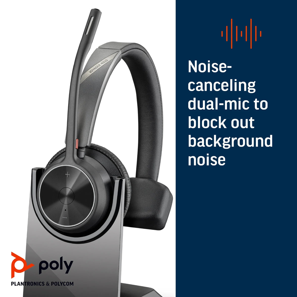 Binaural Over-the-head Wired/Wireless - Stereo, With ft Ear-cup Voyager Microsoft - Charge - 4.92 - - Teams 4310-M - Bluetooth - Cable Poly - 20 - - Certified - ft Mono Hz Stand kHz Headset ... 20 164