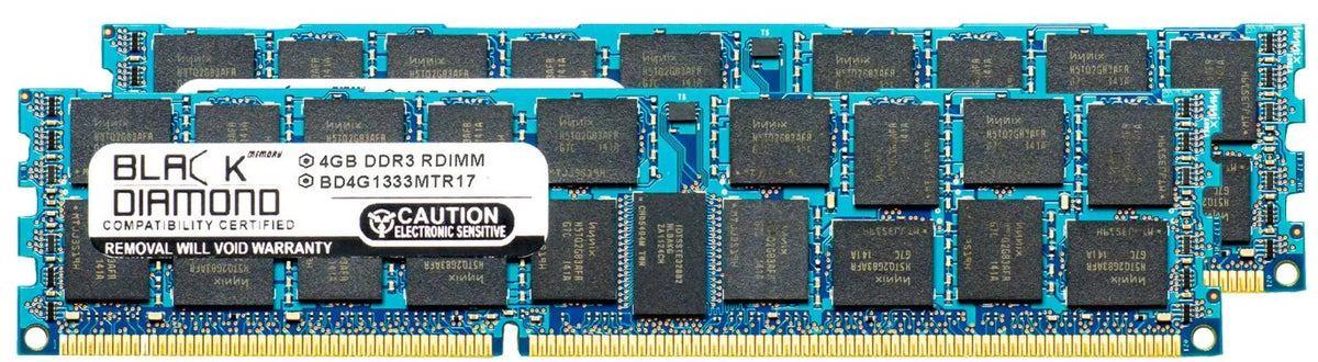 240pin SuperMicro 8GB SuperServer RAM 5000 Module DDR3 for Memory RDIMM PC3-10600 5016I-NTF 2X4GB Diamond Memory Upgrade 1333MHz Black