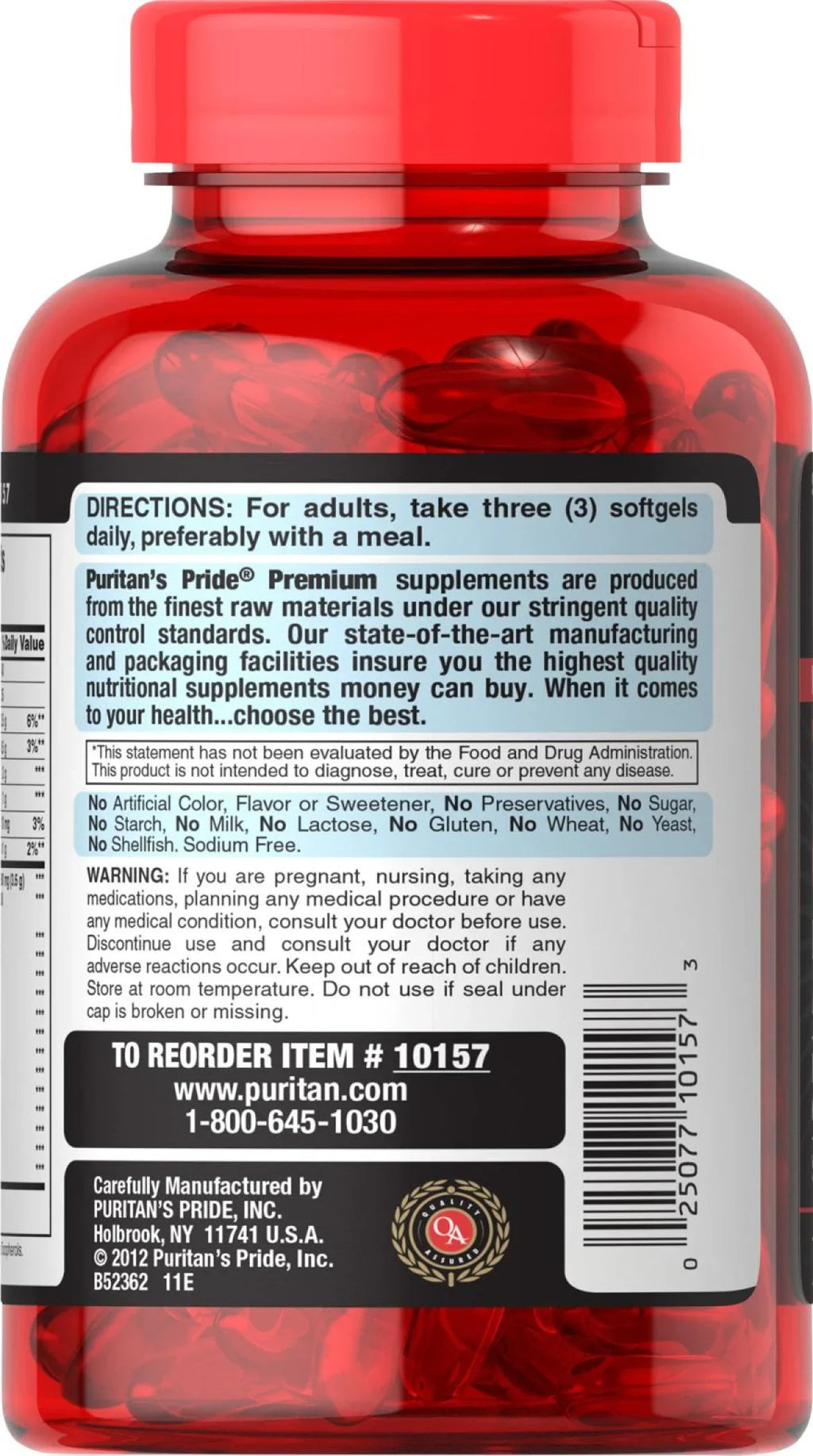 Omega Strength Fish, Puritan's Triple Flax Oils Pride Maximum 3-6-9 Borage &