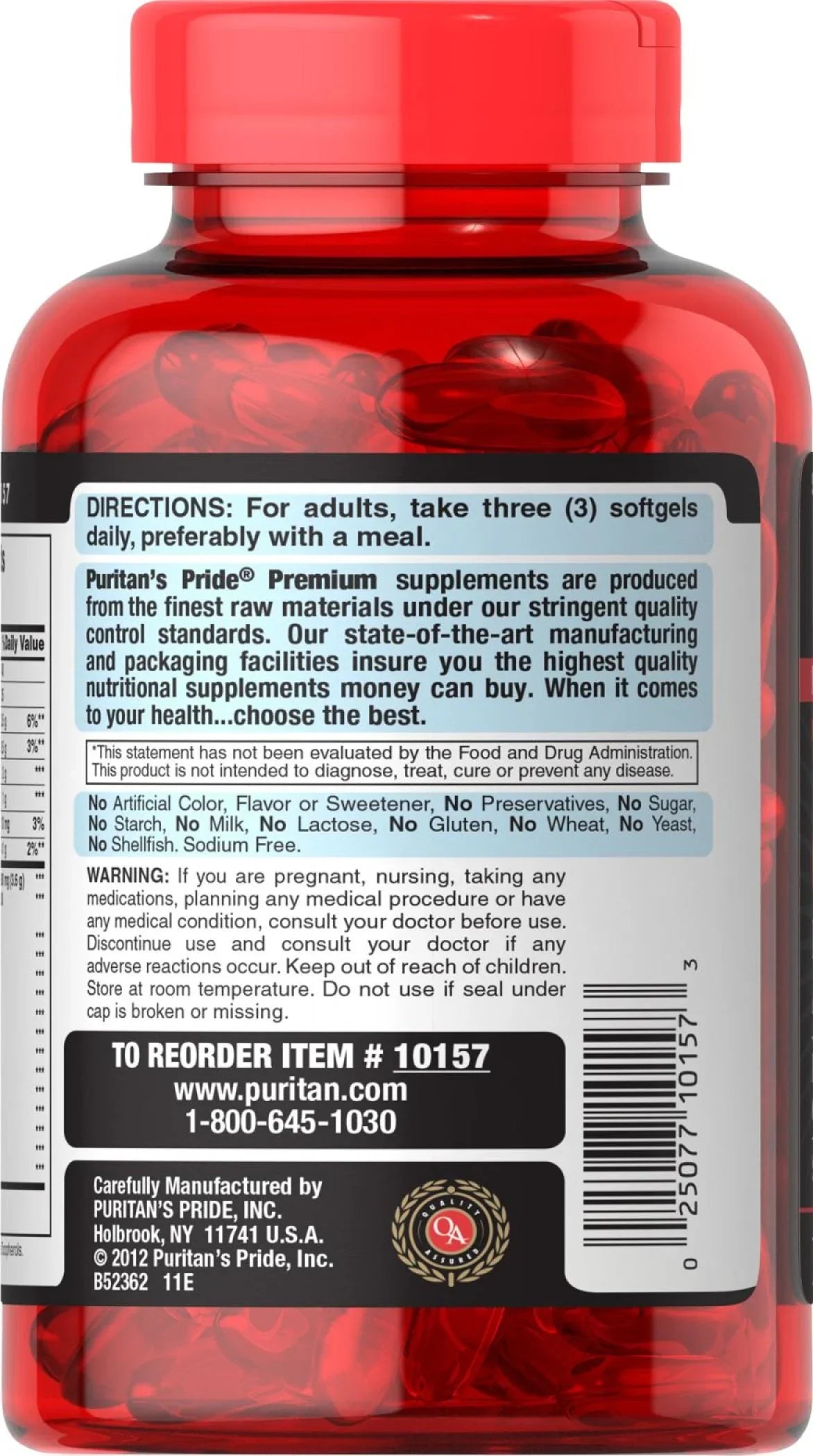 Omega Strength Fish, Puritan's Triple Flax Oils Pride Maximum 3-6-9 Borage &