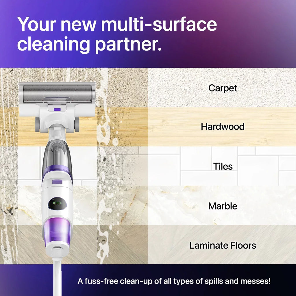 Nano Wet with Vacuum in 3 1 & technology Cleaner Lunaglow Self-cleaning Dry