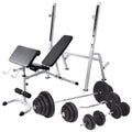 with Bench Dumbbell Rack; 264.6 Barbell Set and vidaXL Workout Weight lb