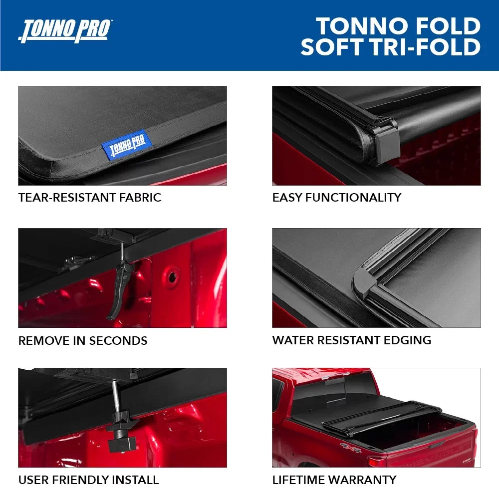 Soft Truck Honda | (60") Pro Bed 2015 Tonneau 42-600 Bed 5' - 2006 Ridgeline Fold, Tonno Cover | Folding Tonno Fits