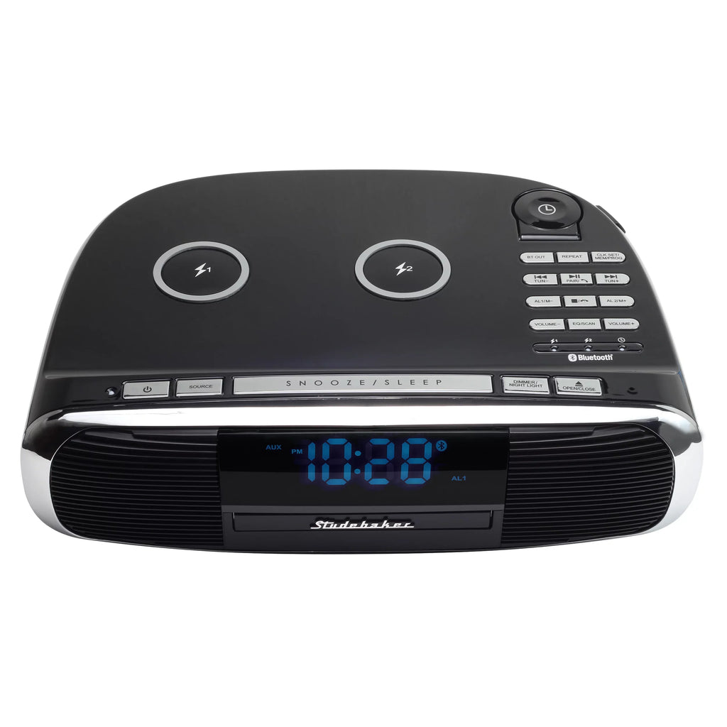 Wireless Radio, Workstaton and Music FM Station HiFi with Studebaker Charging CD, System Qi