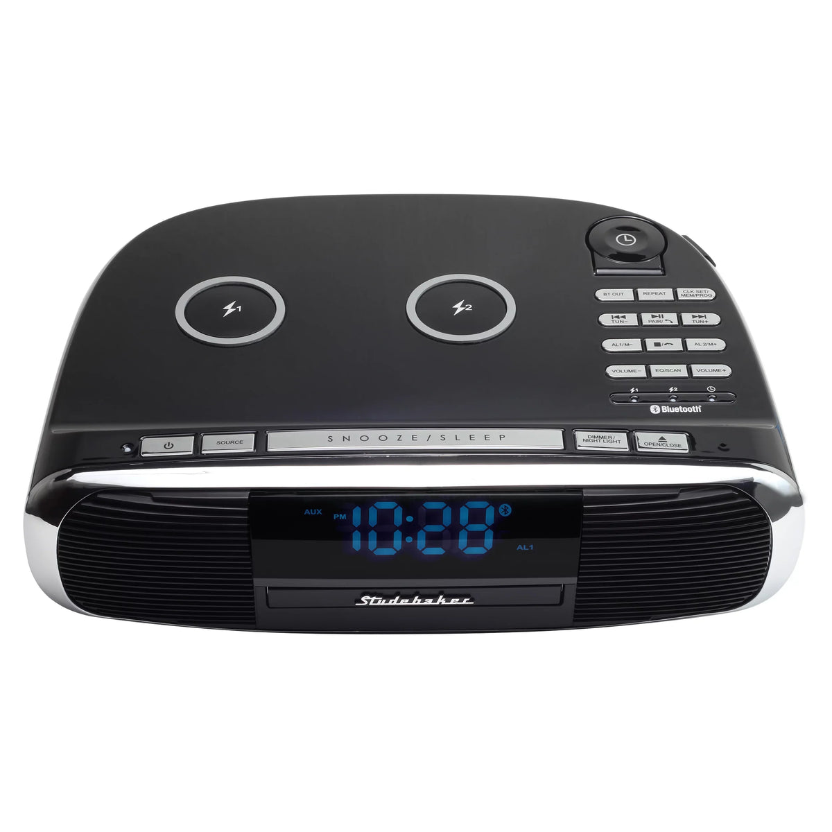 Wireless Radio, Workstaton and Music FM Station HiFi with Studebaker Charging CD, System Qi