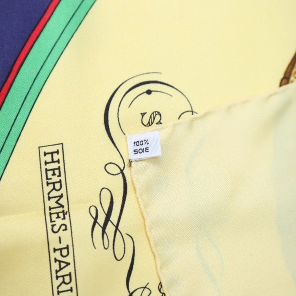 Pre-Owned Scarf HERMES Carre90 Yellow Hermes (Good) SPRINGS