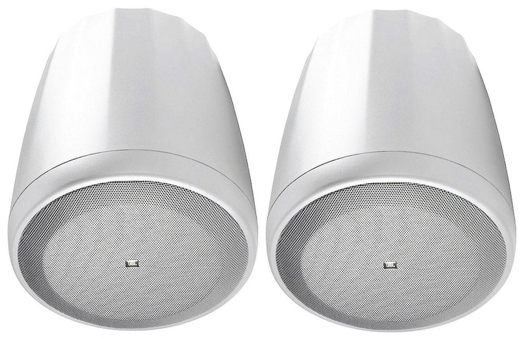 Wall 4 White Slim Speakers Restaurant/Bar/Cafe Amp+4 JBL White Pendant+6 6-Zone