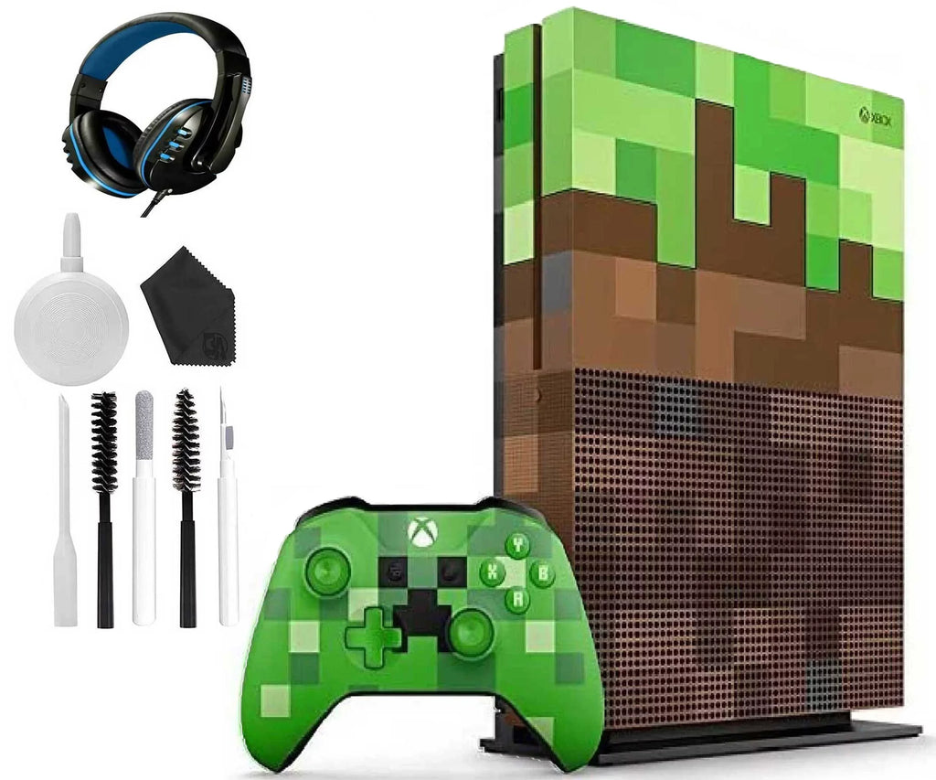 with One Xbox Microsoft Cleaning 1TB Mincraft Console Headset X Kit Gaming