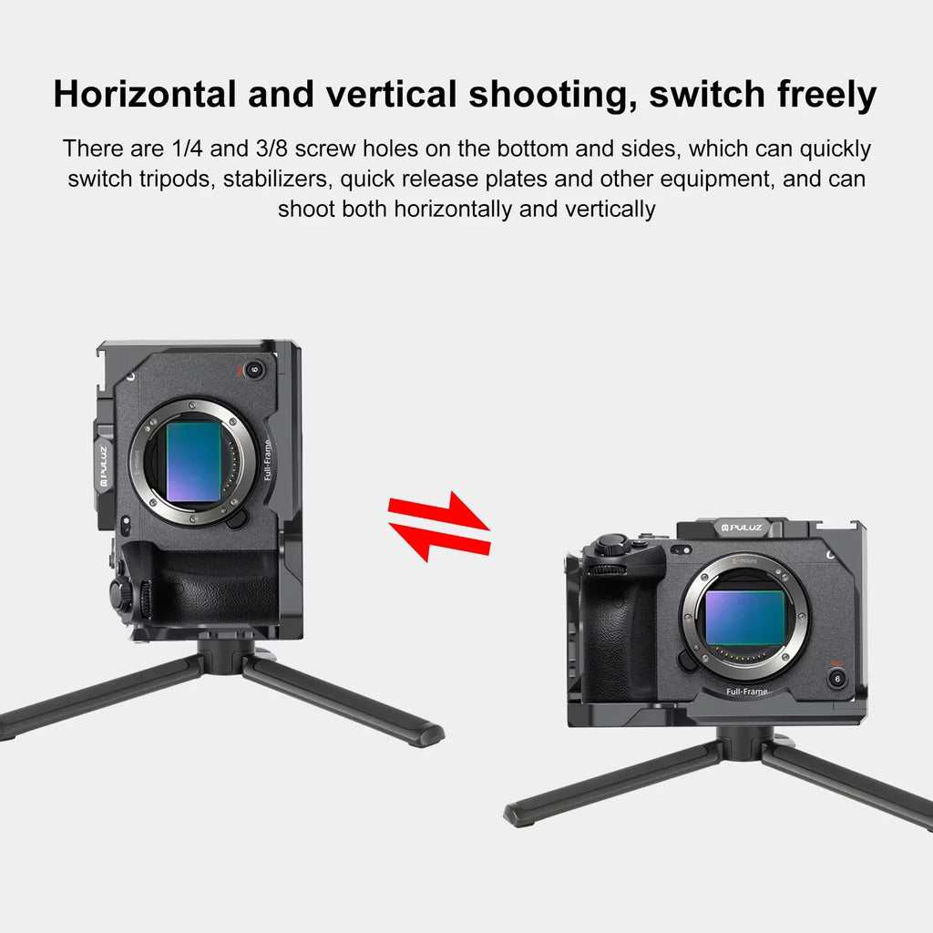 PULUZ with For FX3 ILME-FX30 Camera / Cage NOTA Stabilizer Metal Sony Slider(Black) Rig