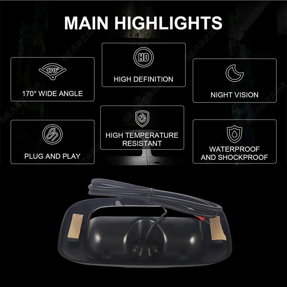 Camera Waterproof GMC High View Vision KingFurt Resolution Backup Night Rear Silverado/Sierra Chevy