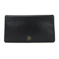 black ladies A20904 (Good) CHANEL 1 coco bifold wallet accessories Coco button long leather Pre-Owned