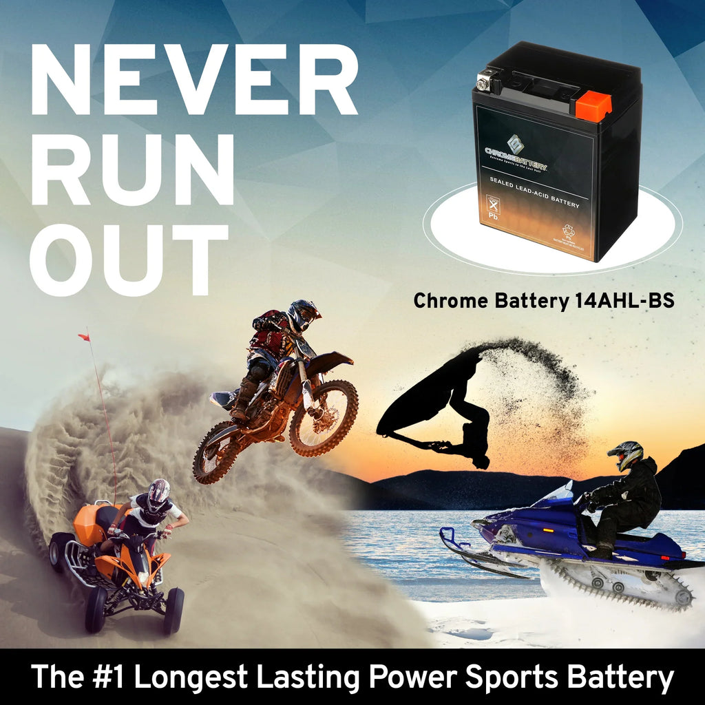 Battery Arctic Battery for YTX14AHL-BS Snowmobile Ah, (14AHL-BS Chrome 1993 CCA) Volt,12 Cat Cougar 12 210