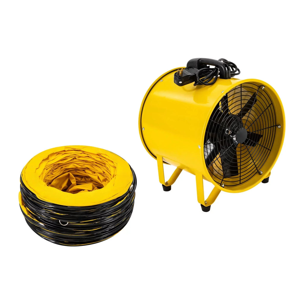 Blower Portable Noise Exhaust High-Velocity 2160 Extractor 32.8ft Hose, and Job for Low & Home Duct 1100W Utility Fume 3178 CFM with Fan 16-Inches Ventilator, Site