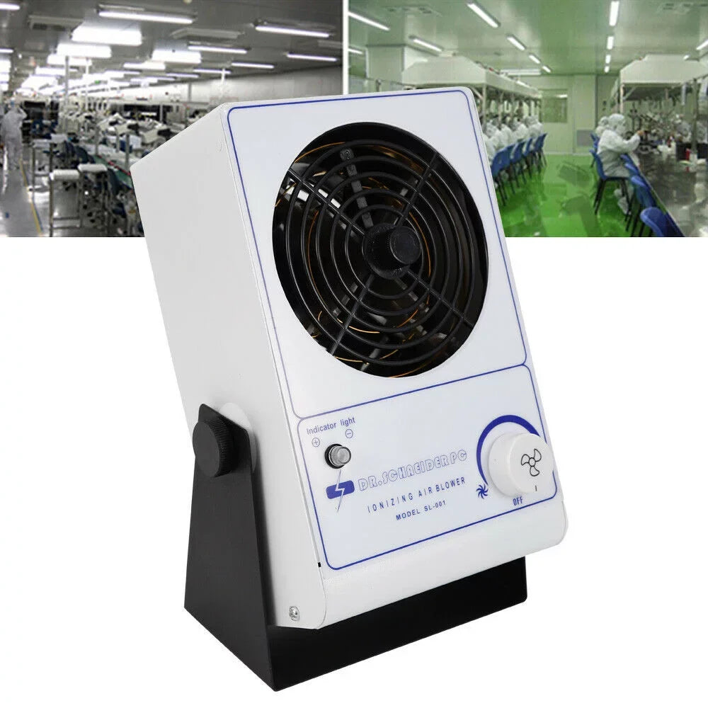 Static Air Eliminator Anti-Static OUKANING Ion Blower Ionizer Fan Ionizing 110V Discharge